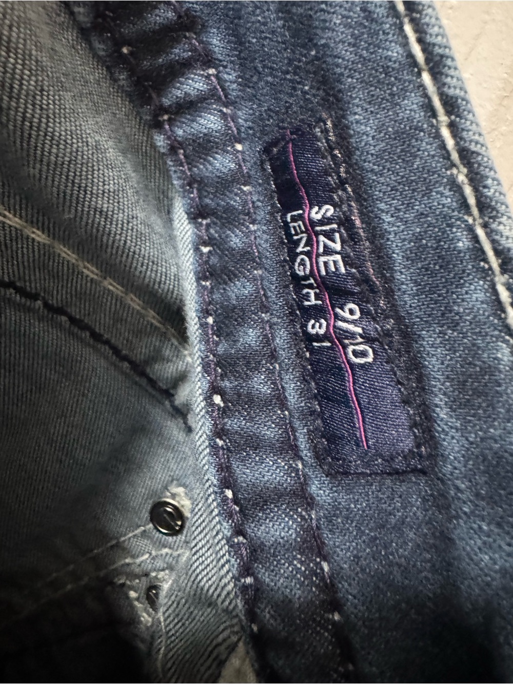 Vigoss Dark Blue Skinny Jeans with Contrast Stitching - Picture 8 of 9